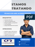 Anuncio de Vacante Técnico Elegante Azul