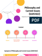 Introduction To Philosophy and Current Issues