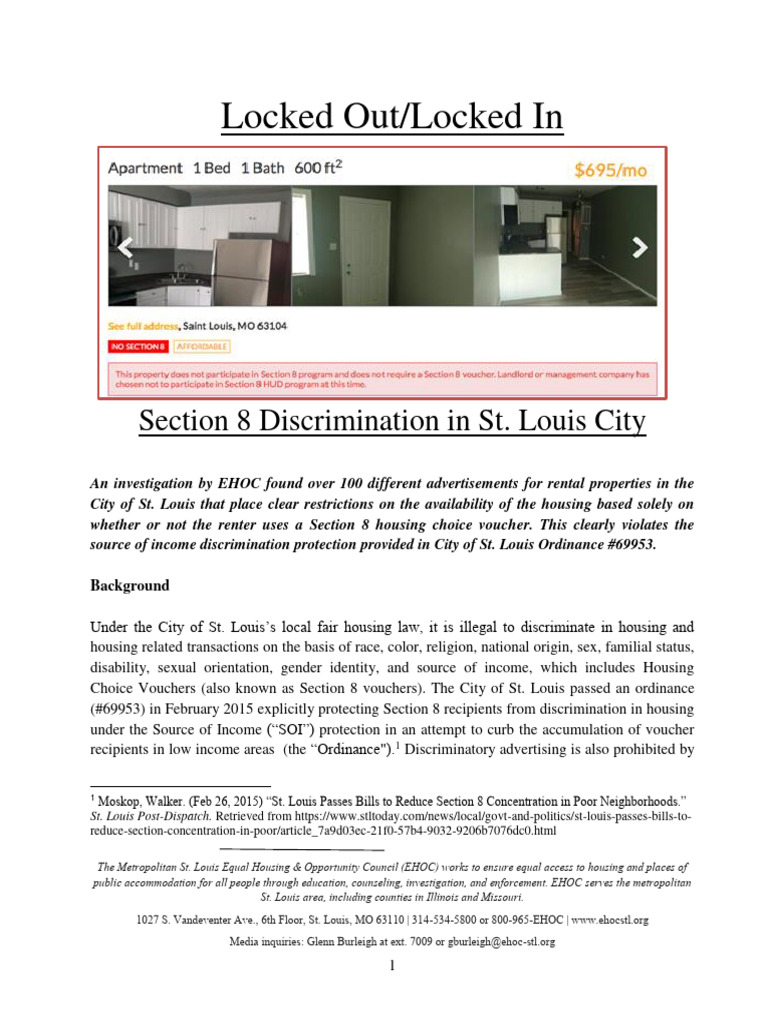 St. Louis Source of Discrimination Report 1 2019 Final PDF