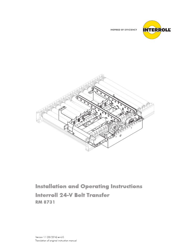 8731 Interroll 24-V-BeltTransfer en T.NR 1103992 V1.1 | PDF | Screw ...