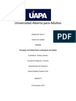 Principios de Calidad Total e Indicadores de Calidad Tarea 2