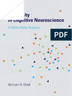 William r. Uttal Reliability in Cognitive Neuroscience a Meta Meta Analysis 2012 the Mit Press