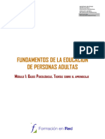 Fundamentos de La Educación en Personas Adultas