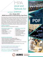 CIMPA School 2022 Mathematical and Statistical Methods For Data Scienc