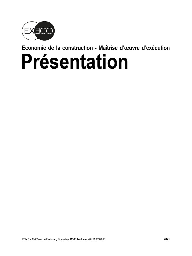 Execo : Économie de la construction 2021 | PDF | Building information ...