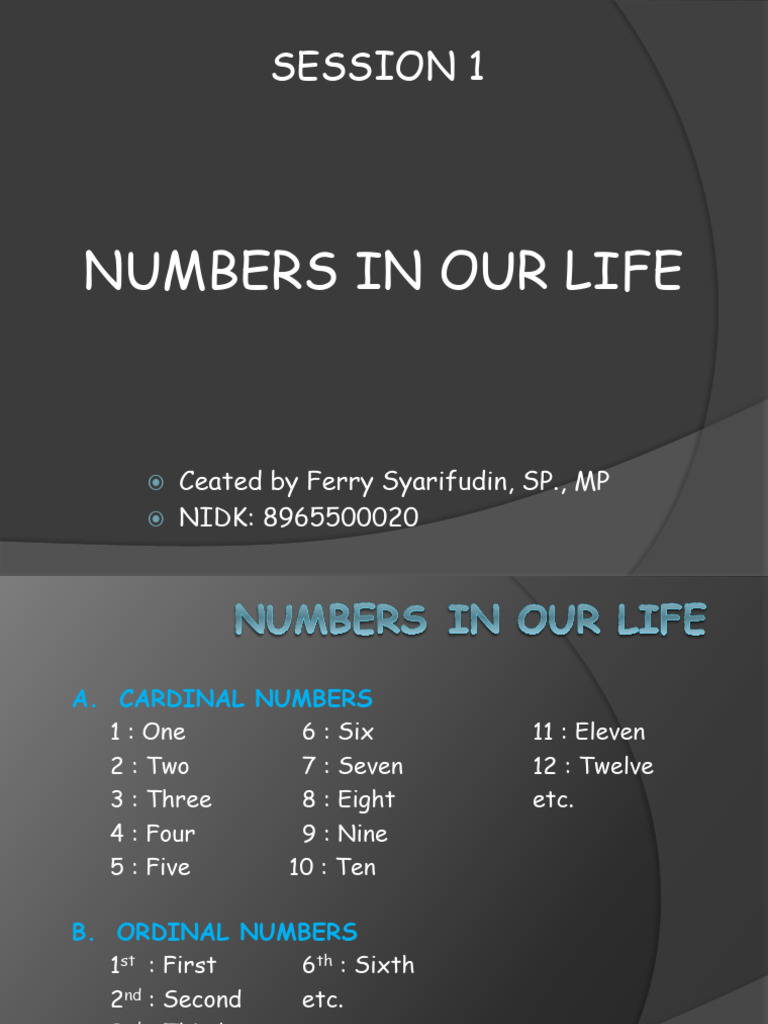 1 - Numbers in Our Life | Download Free PDF | Verb | Semantic Units