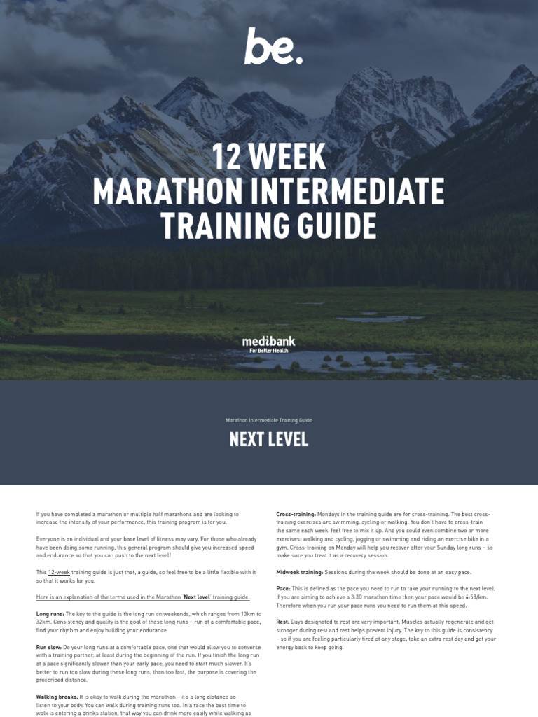 12-Week Intermediate Marathon Plan | PDF | Running | Determinants Of Health