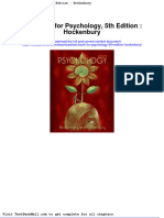 Test Bank For Psychology 5th Edition Hockenbury