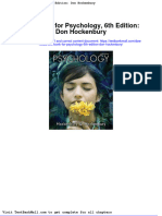 Test Bank For Psychology 6th Edition Don Hockenbury