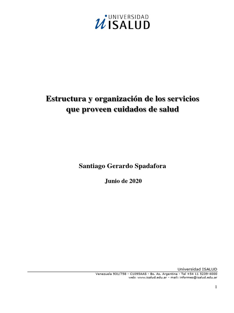 Estructura y Organización de Los Servicios de Salud 15-06-2020 | PDF ...