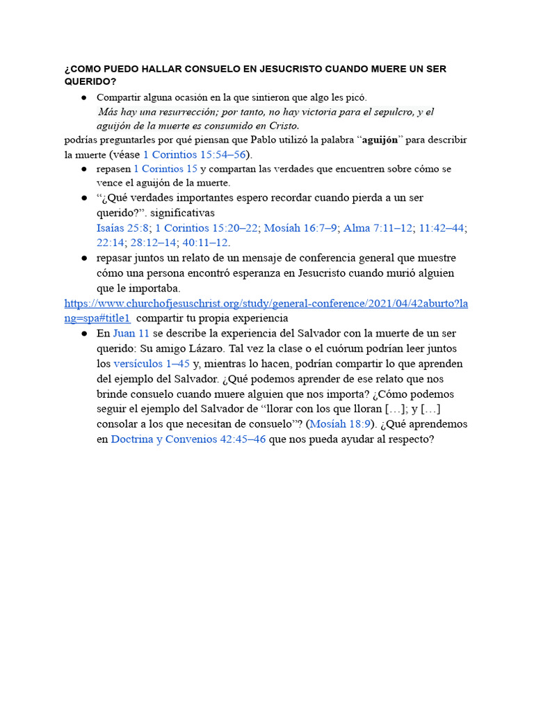 Consuelo en Cristo ante la pérdida | PDF | Religión y espiritualidad