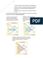 Pérdida de Eficiencia Económica e Ingresos Fiscales Conforme Varían Los Impuestos