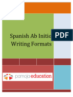 Spanish Ab Initio writing formats