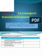 Theme 1.4 - Le Transport Membranaires