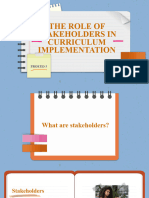 The Role of Stakeholders
