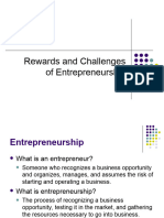 Rewards and Challenges Faced by An Entrepreneur