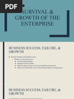 Survival & Growth of The Enterprise