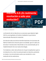 Industria 4.0. ¿Revolución o Evolución?