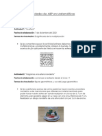 Actividades de ABP 4° Matemáticas