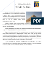 La Gran Pirámide de Guiza - Art. Informativo Maravillas Del Mundo Antiguo
