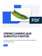 Creme Caseiro Que Substitui o Botox