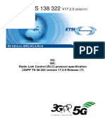 ETSI TS 138 322: 5G NR Radio Link Control (RLC) Protocol Specification (3GPP TS 38.322 Version 17.2.0 Release 17)