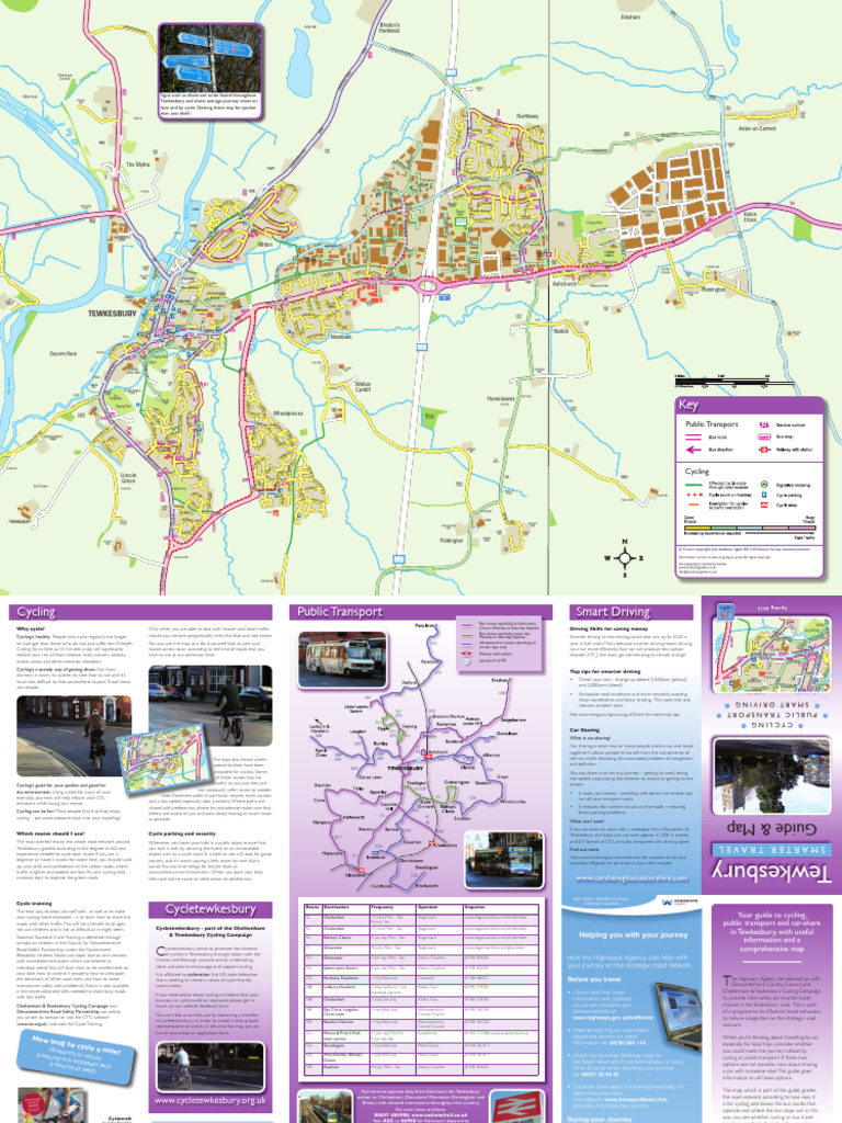 Tewkesbury Active Travel Map PDF