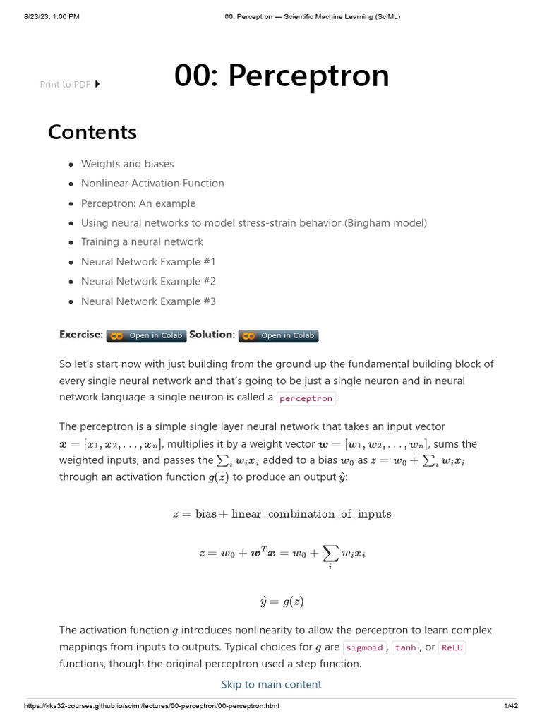 00 perceptron scientific machine learning sciml pdf