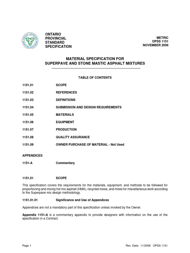 Superpave and SMA Asphalt Specifications | PDF | Road Surface ...