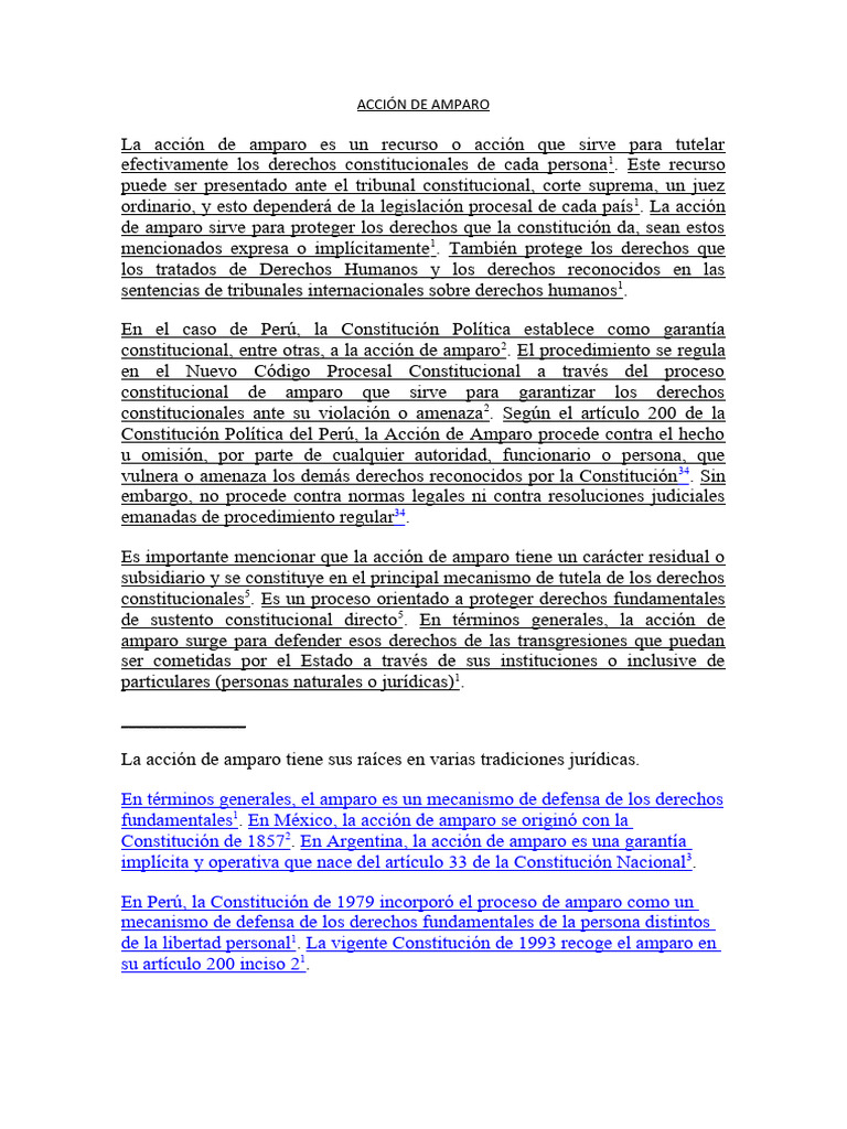 ACCIÓN DE AMPARO | PDF | Justicia | Crimen y violencia