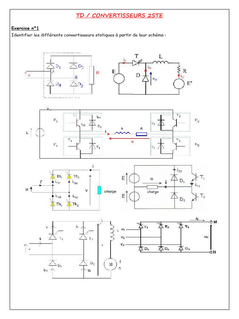 TD Convertisseur | PDF | Composants électriques | Électronique de puissance