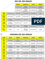 Horario de Clase de Estudiantes