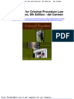 Test Bank For Criminal Procedure Law and Practice 9th Edition Del Carmen