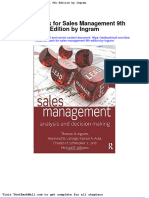 Test Bank For Sales Management 9th Edition by Ingram