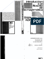 S. Körner, Introducción A La Filosofía de Las Matemáticas