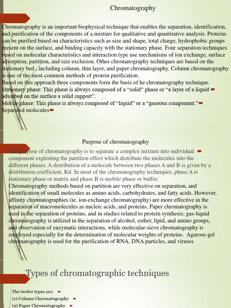 Chromatography PDF Chromatography Elution