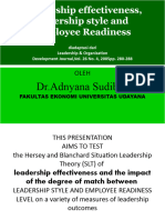 Leadership Effectiveness, Leadership Style and Employee Readiness