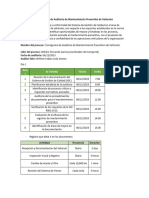 Cronograma de Auditoría de Mantenimiento Preventivo de Vehículos