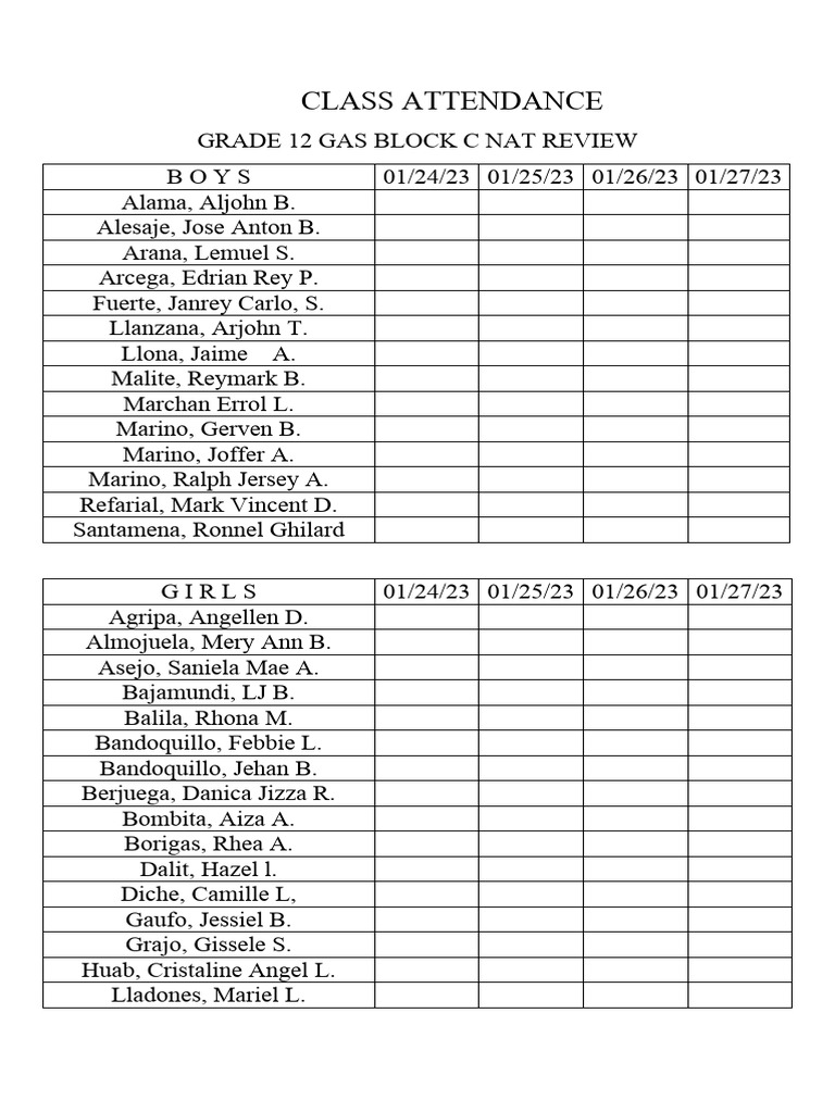 Freecodecamp Classroom Class Attendance