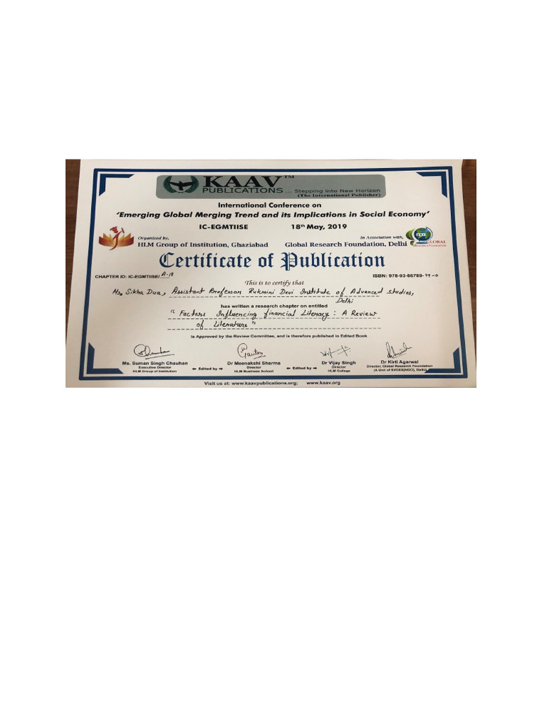 Factors Influencing Financial Literacy A Review Of Literature Pdf