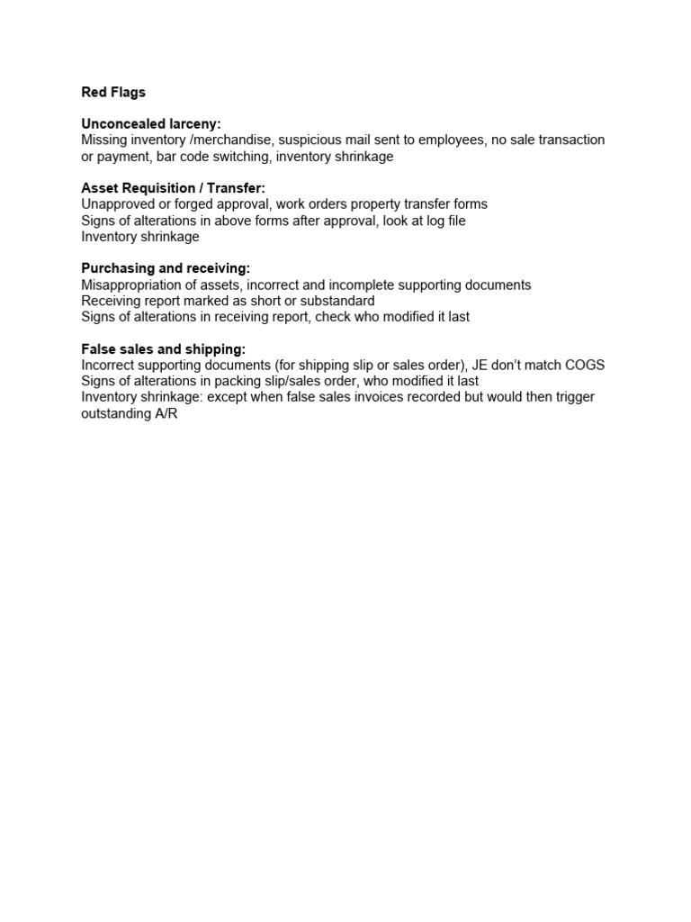 Red Flags PDF