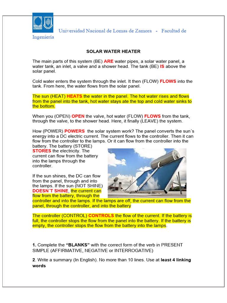 Solar Water Heater ALAN SANGINES | PDF | Water Heating | Equipment