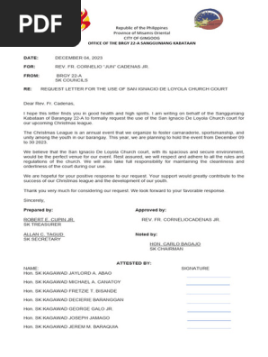 REQUEST LETTER