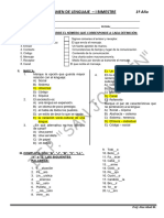 Examen de Lenguaje para 1ro