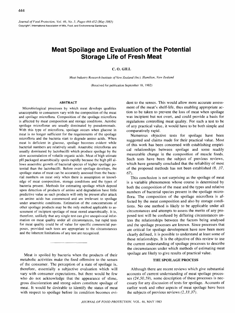 1 s2.0 S0362028X23014928 Main | PDF | Decomposition | Meat
