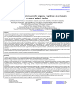 Potential of Solanum Betaceum To Improve Cognition: A Systematic Review of Animal Studies