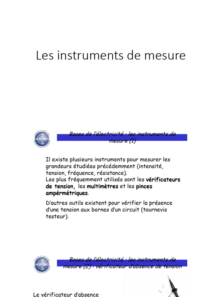 2.les Instruments de Mesures