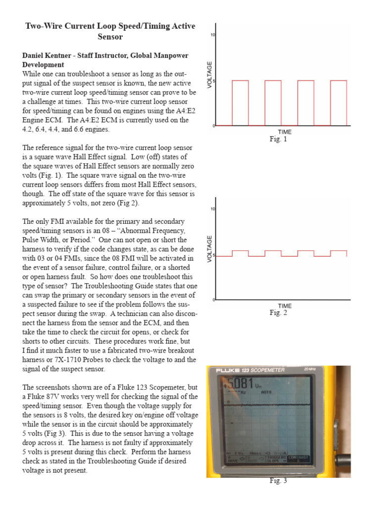 Two Wire Current Loop Sensor Speed PDF Electrical Engineering
