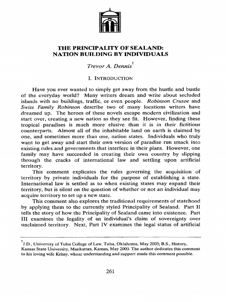 Sealand PDF