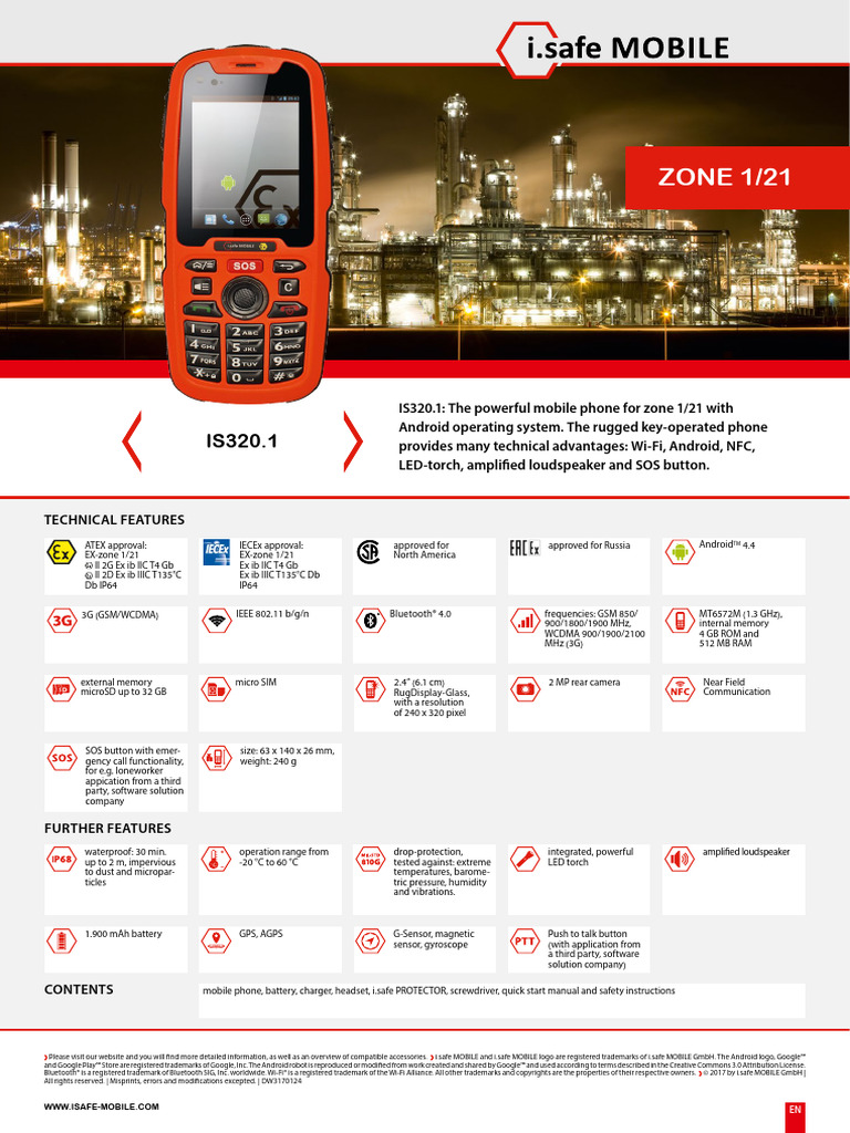 Ficha Tecnica Isafe IS320.1 Zona1 | PDF | Mobile Phones | Android ...